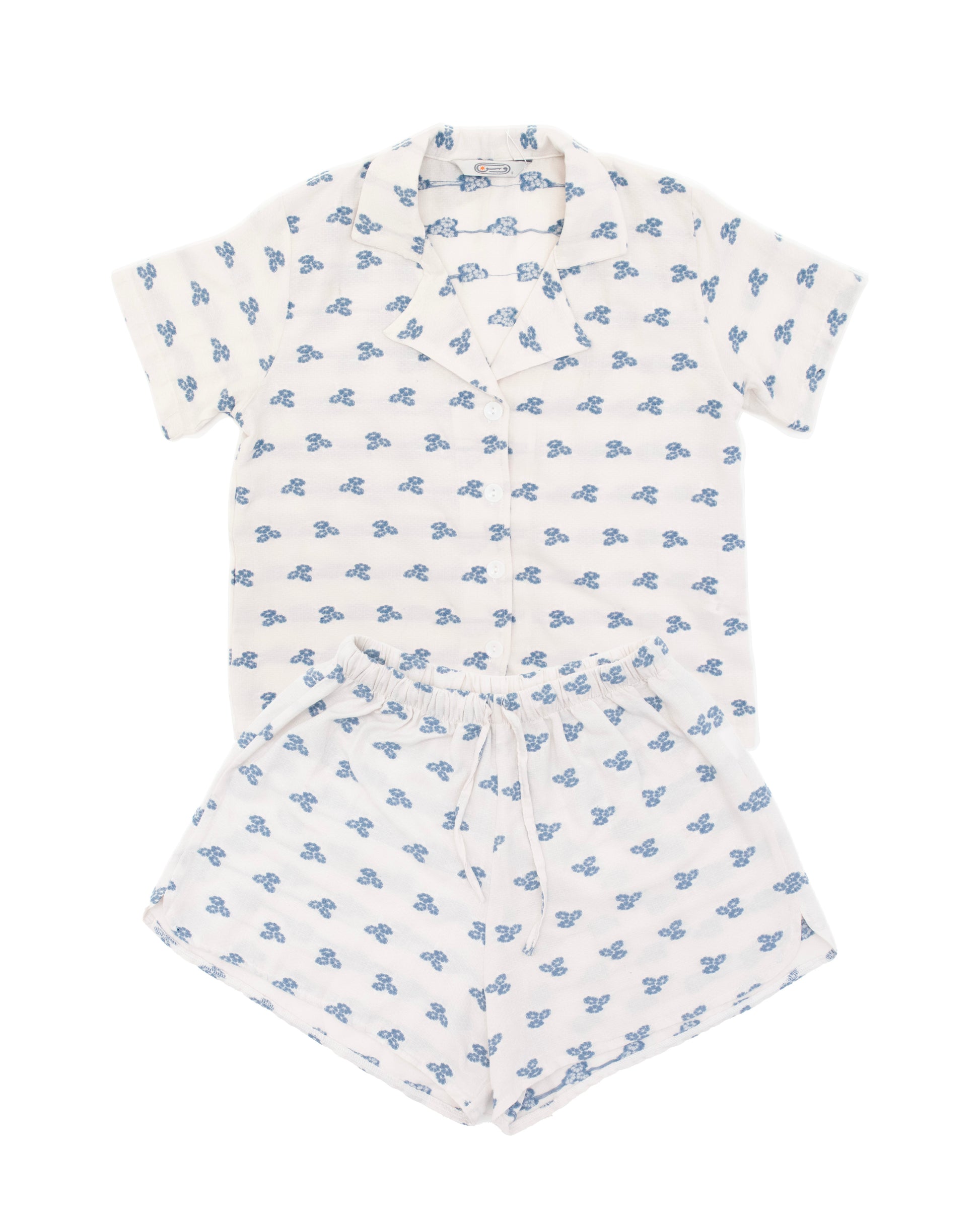 Blue Flower Pajama Set