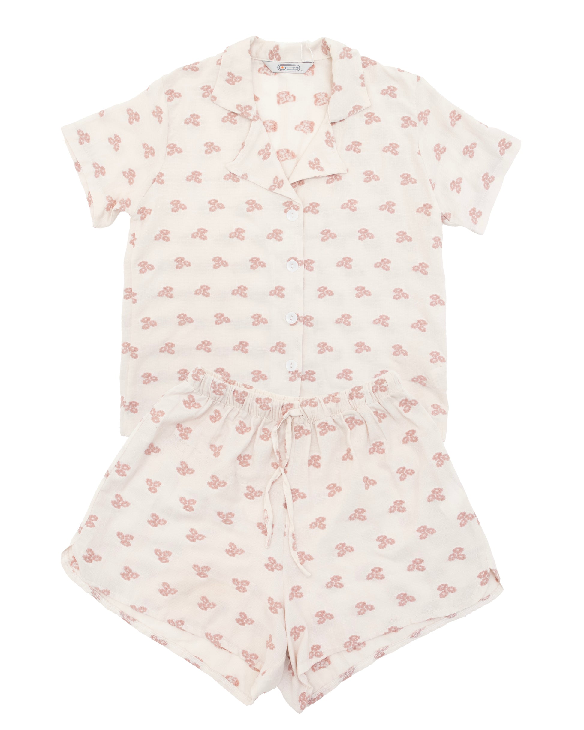 Pink Flower Pajama Set