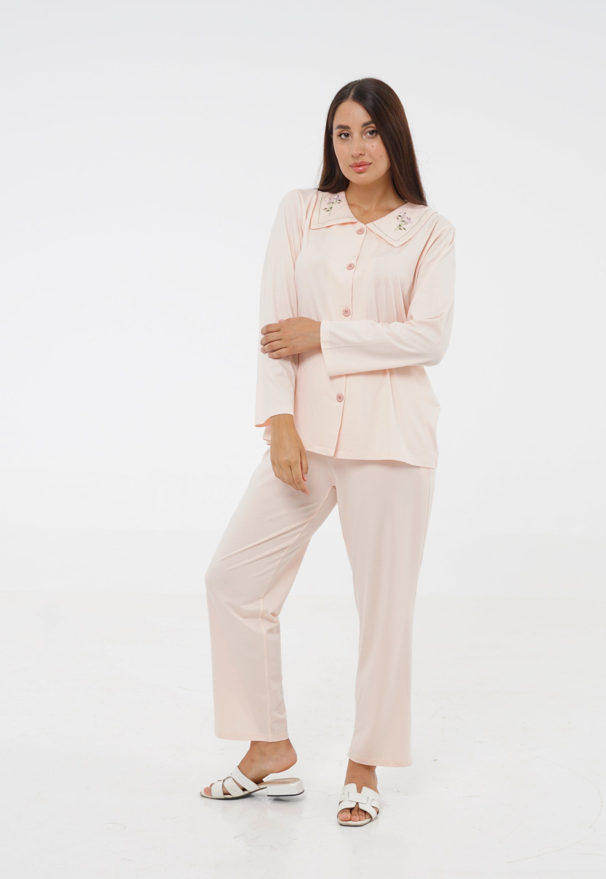 Cotton Pajama Set Long Sleeve Comfort Wear