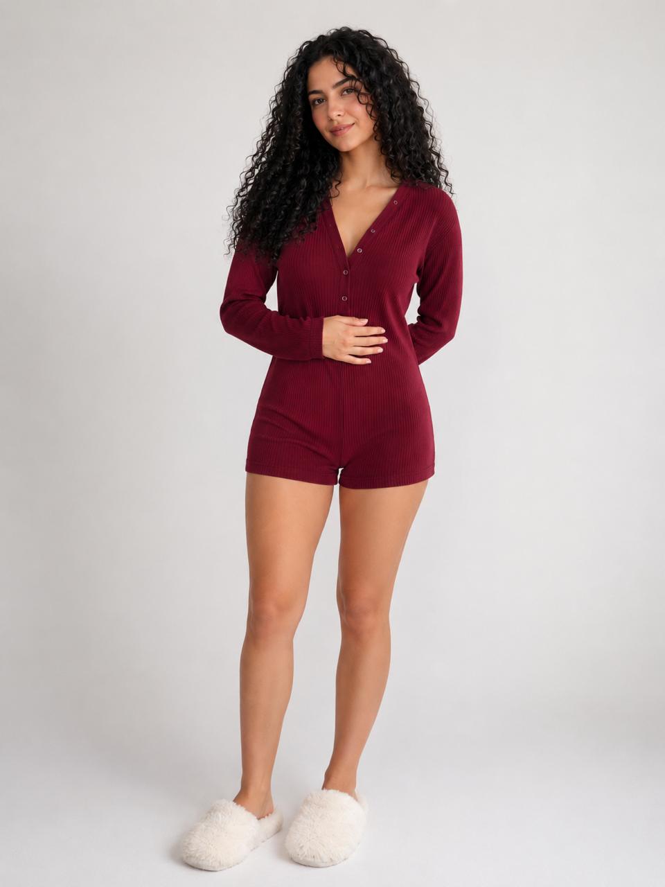 Spring Sexy Ribbed Comfort Lounge Romper