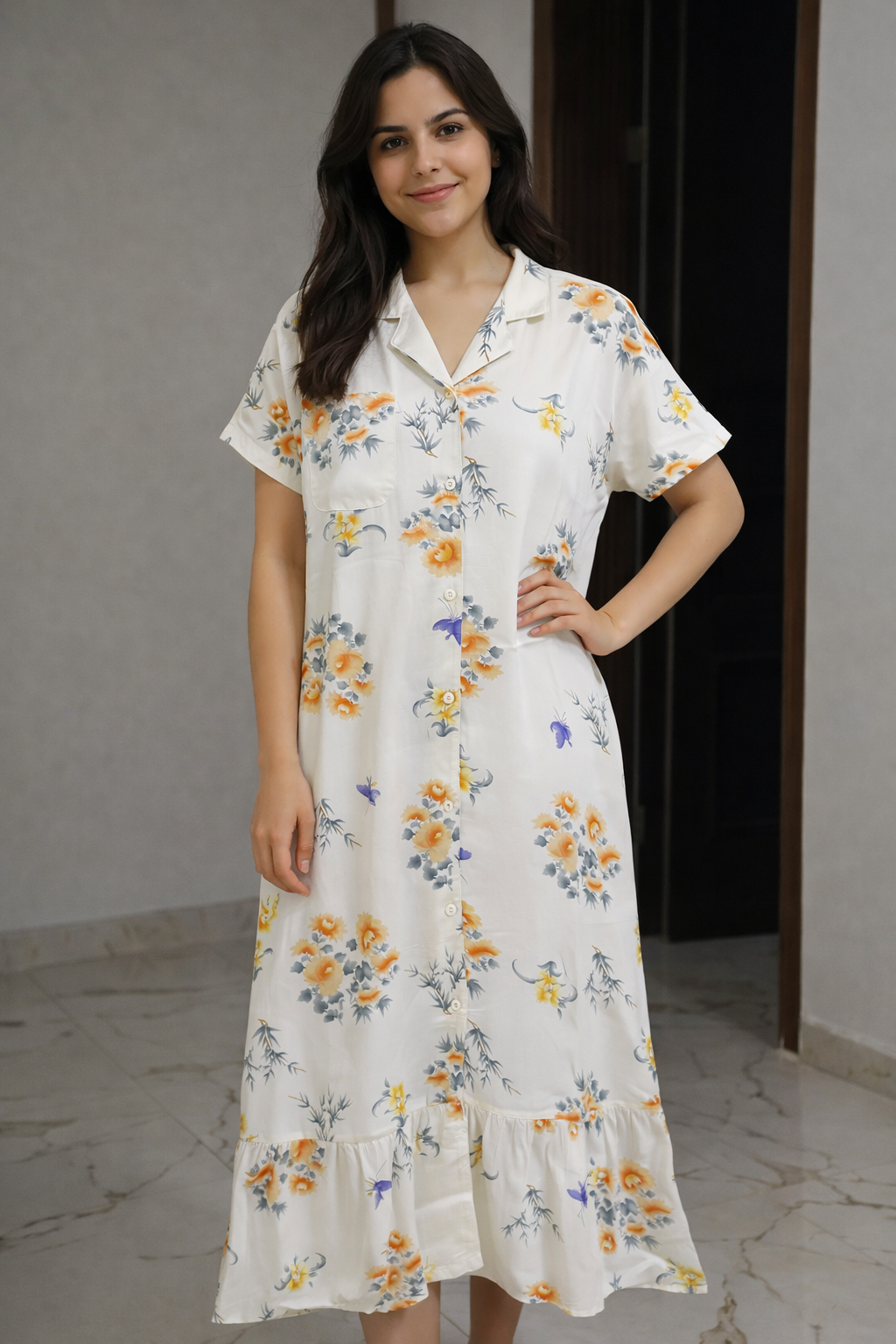 Soft Cotton Lace Nightdress