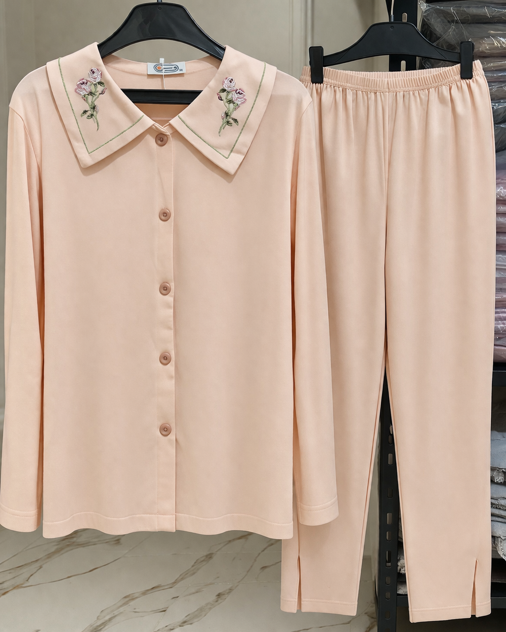 Cotton Pajama Set Long Sleeve Comfort Wear