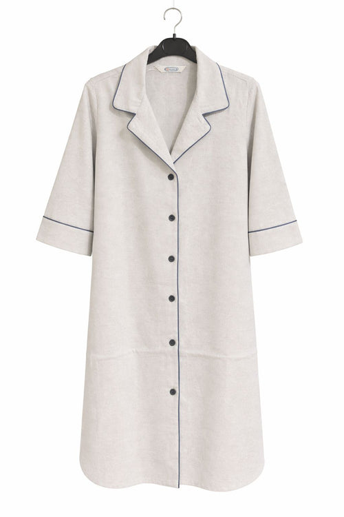 Ash Grey Button-Down Night Dress