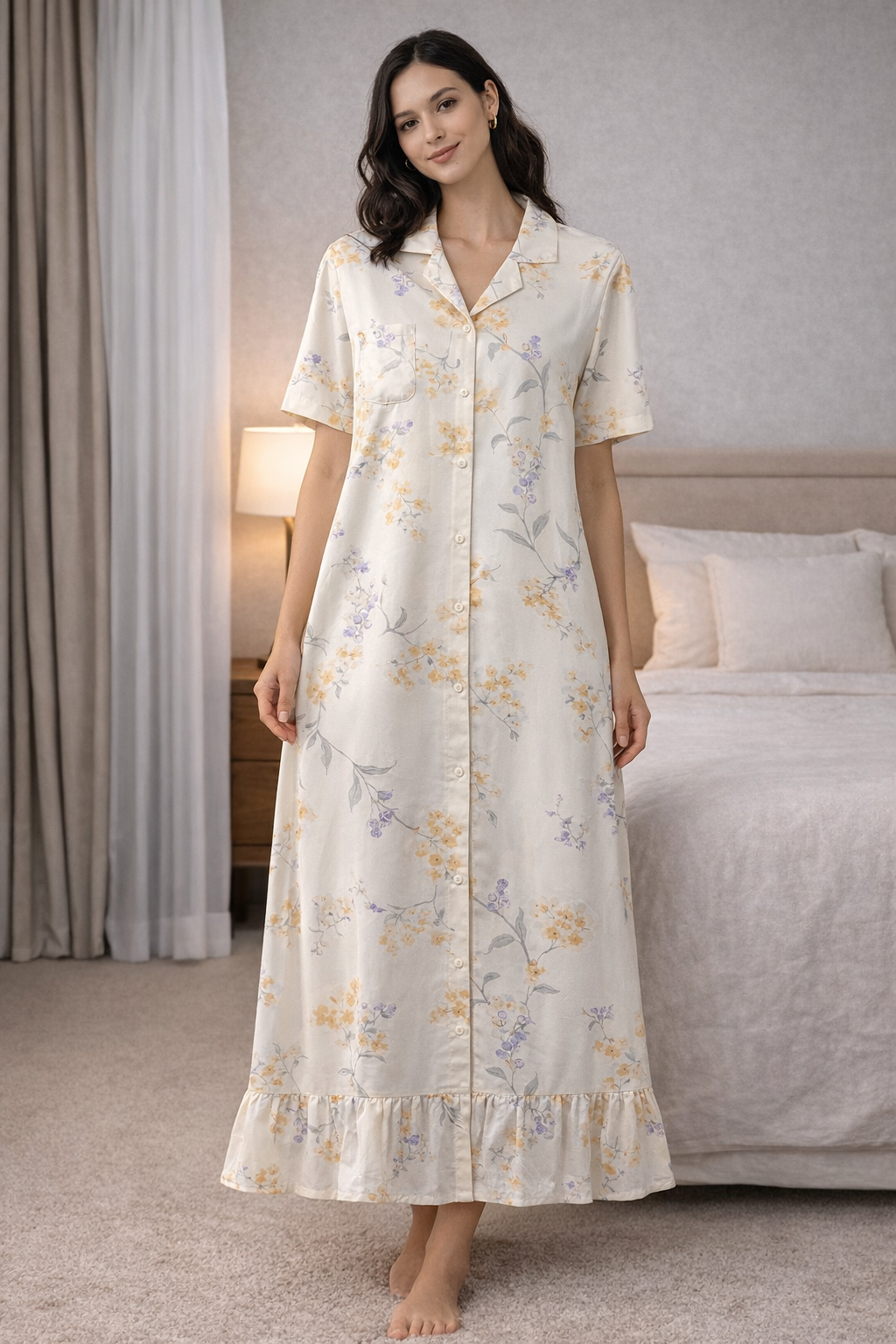 Soft Cotton Lace Nightdress