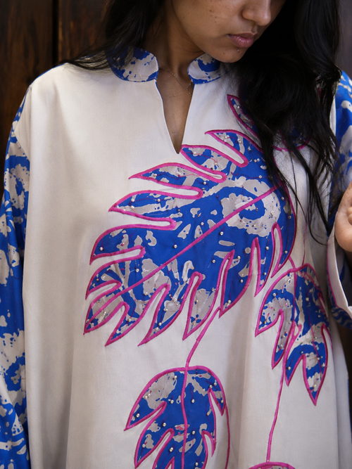Azure Bloom Abaya