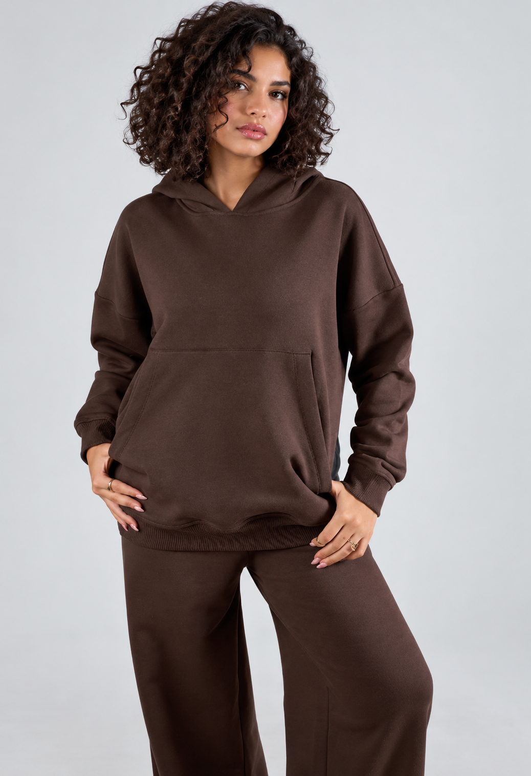 Chocolate Brown Relaxed Loungewear Set