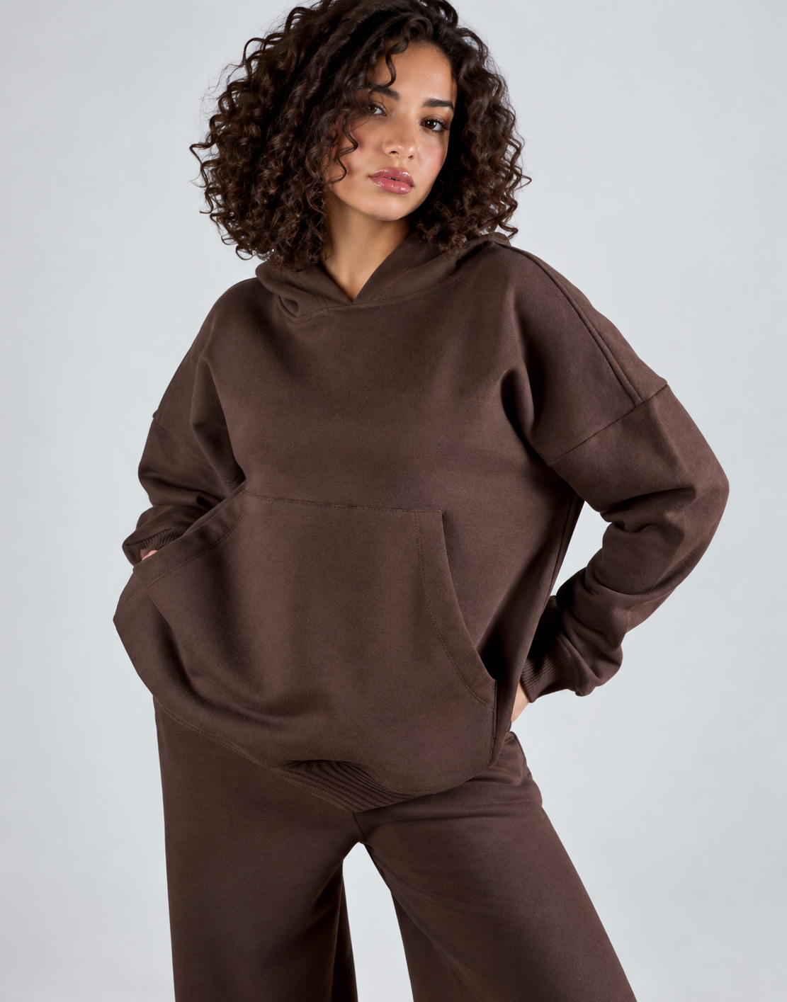 Chocolate Brown Relaxed Loungewear Set