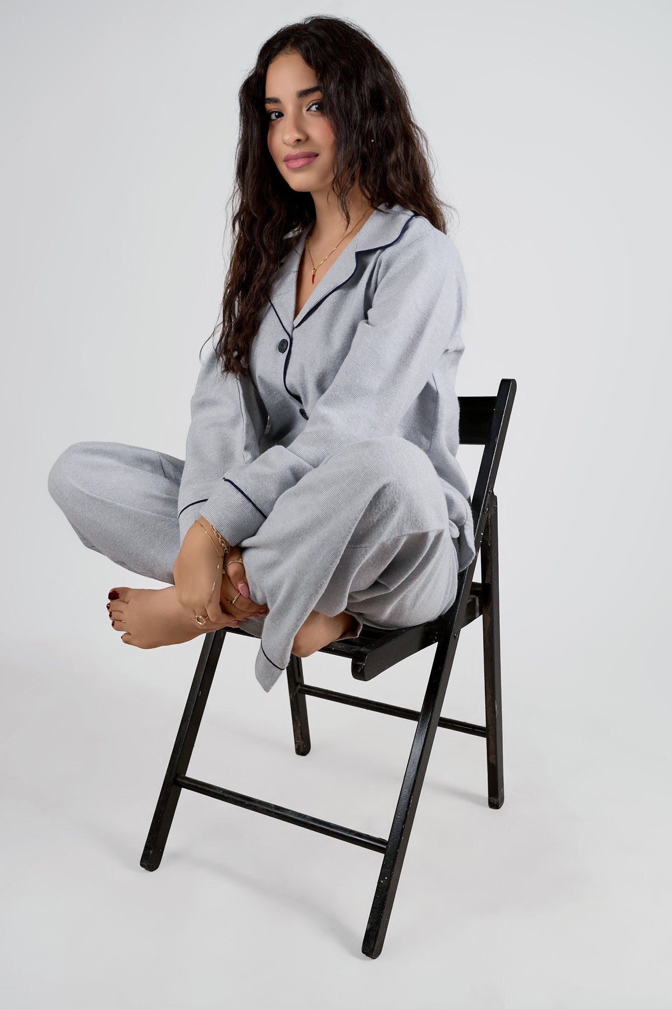 Soft Blue Luxe Winter Pajama Set