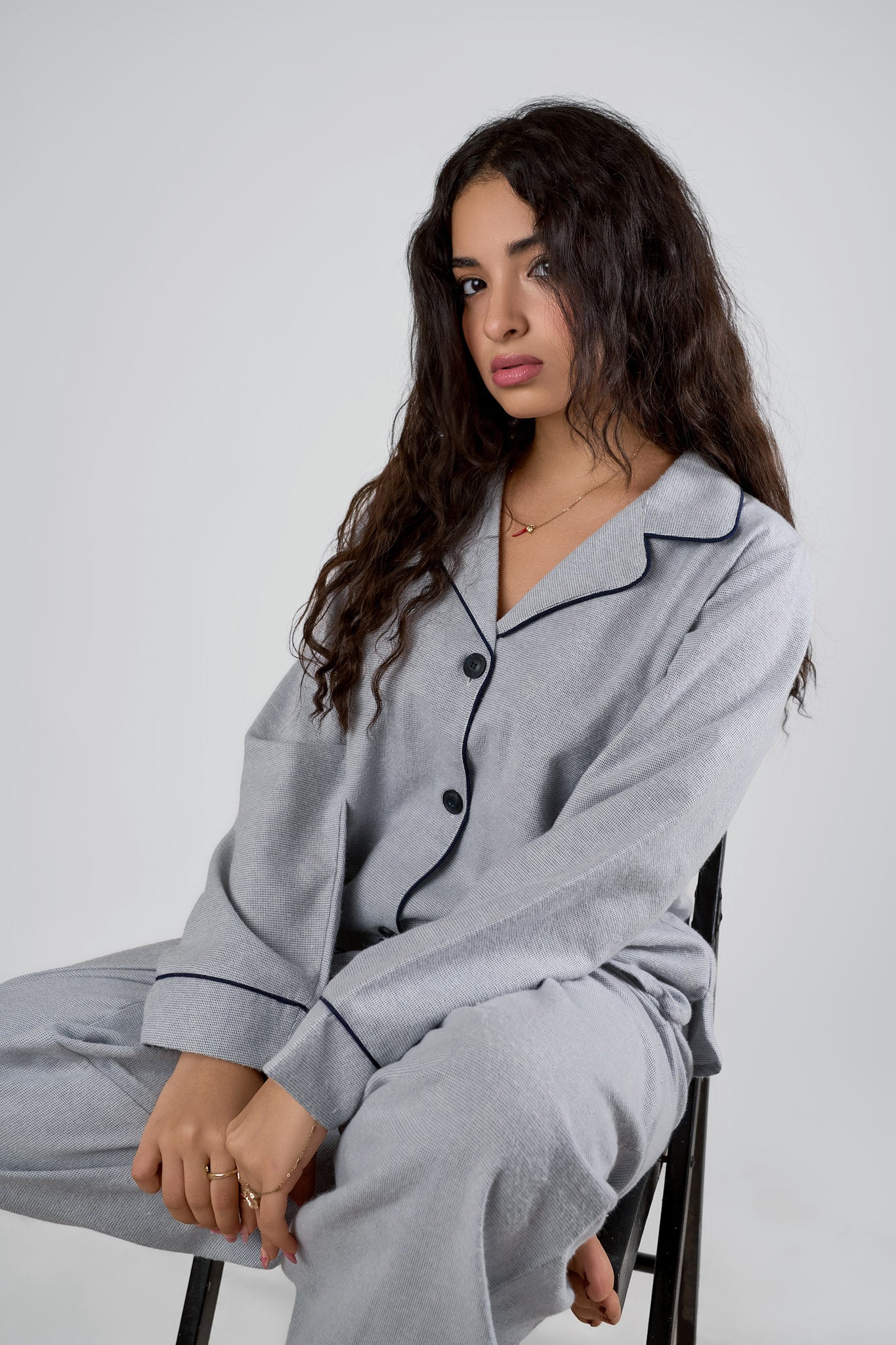 Soft Blue Luxe Winter Pajama Set