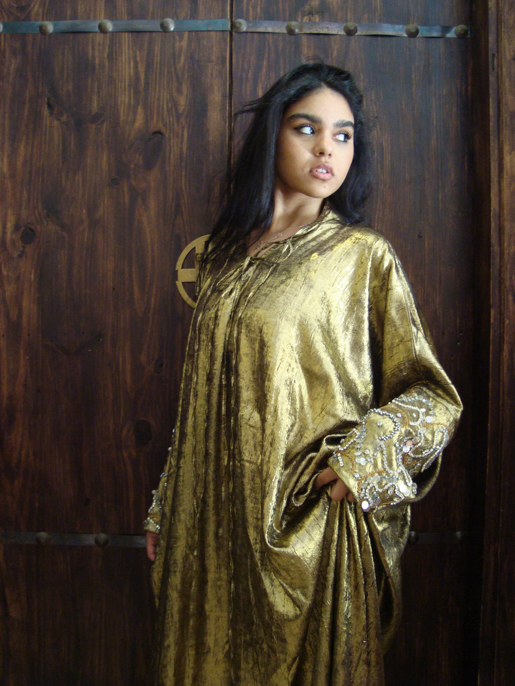 Golden Radiance Embellished Abaya