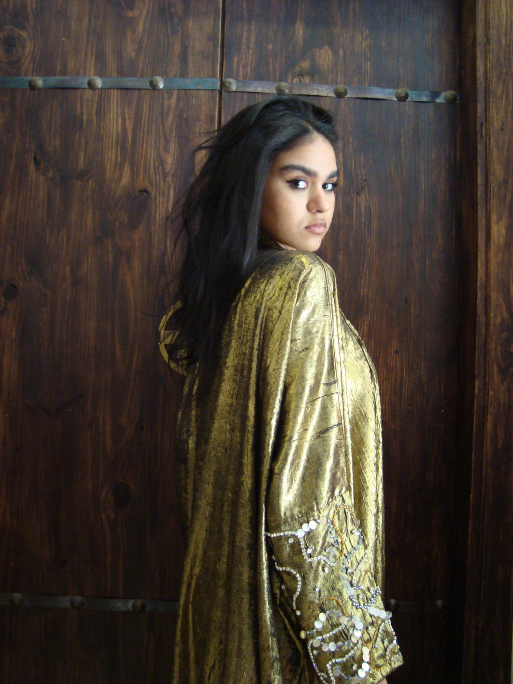 Golden Radiance Embellished Abaya