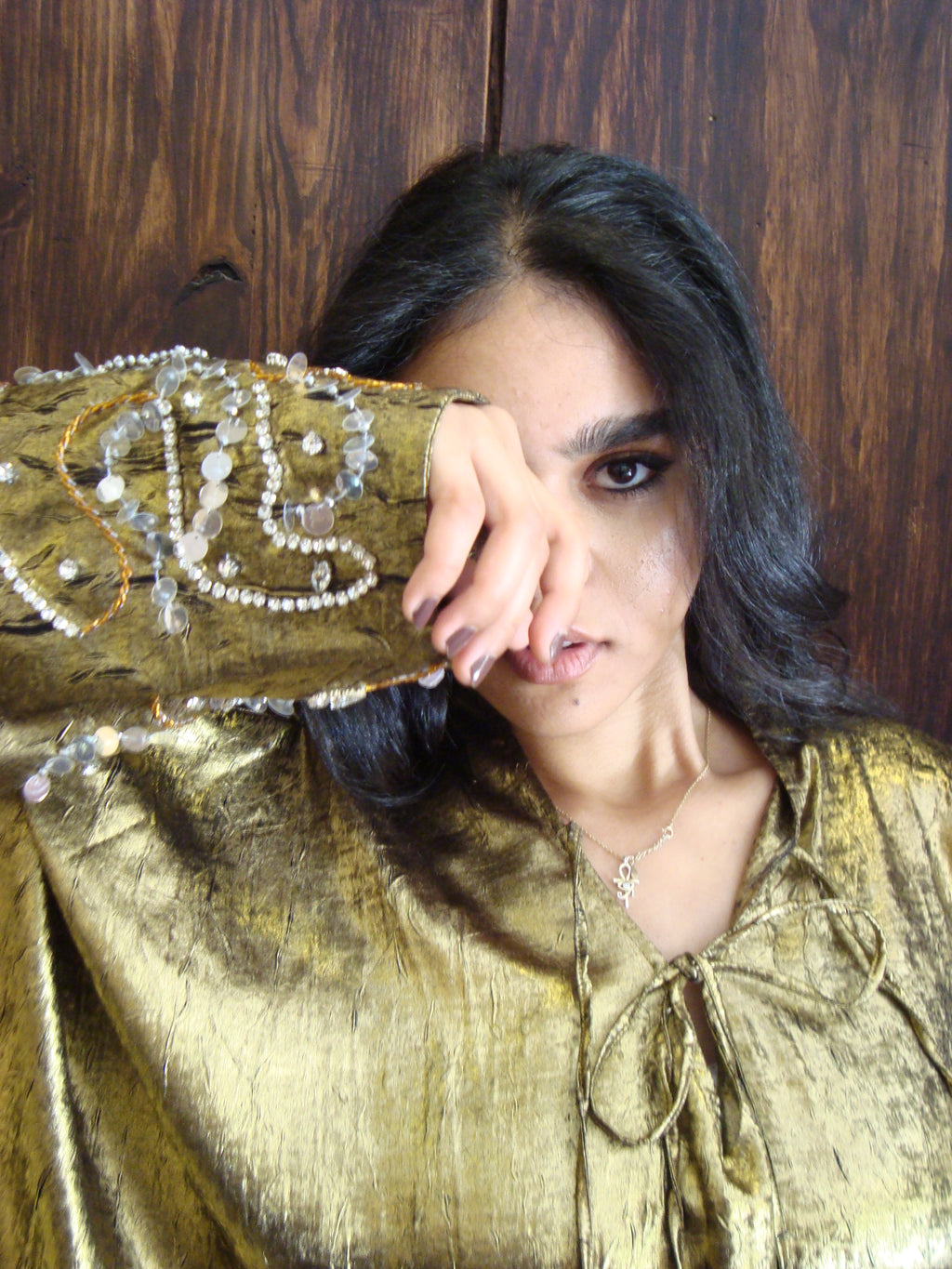 Golden Radiance Embellished Abaya