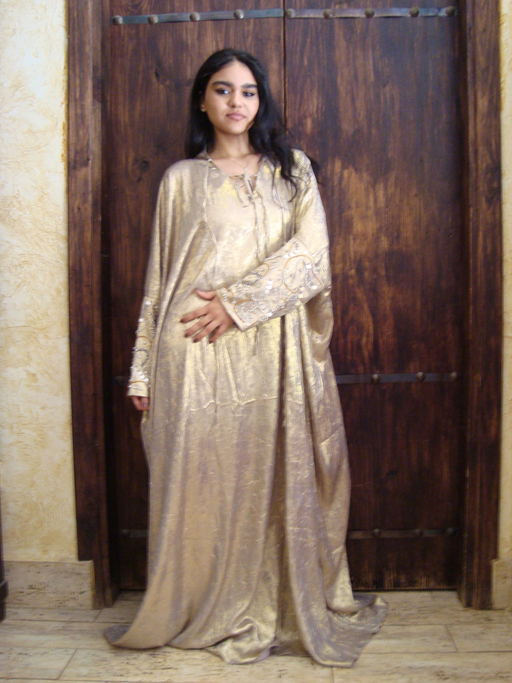 Golden Radiance Embellished Abaya