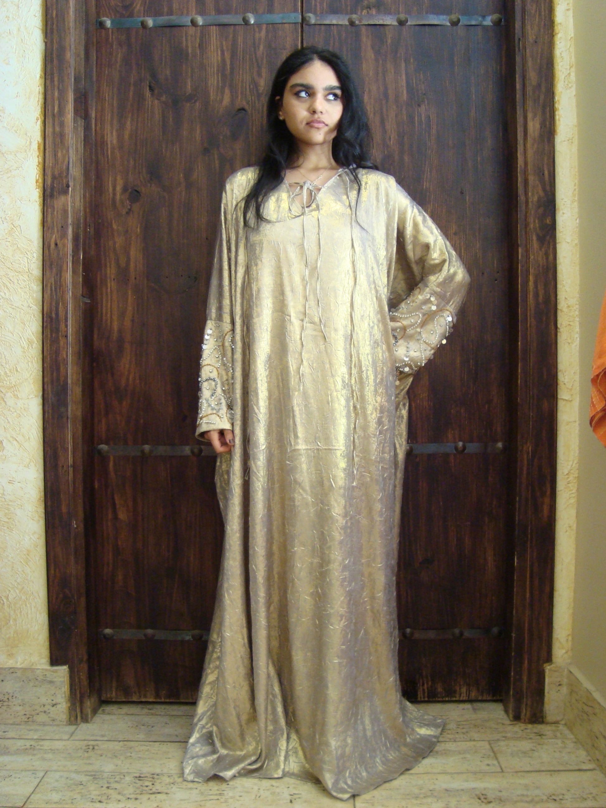 Golden Radiance Embellished Abaya