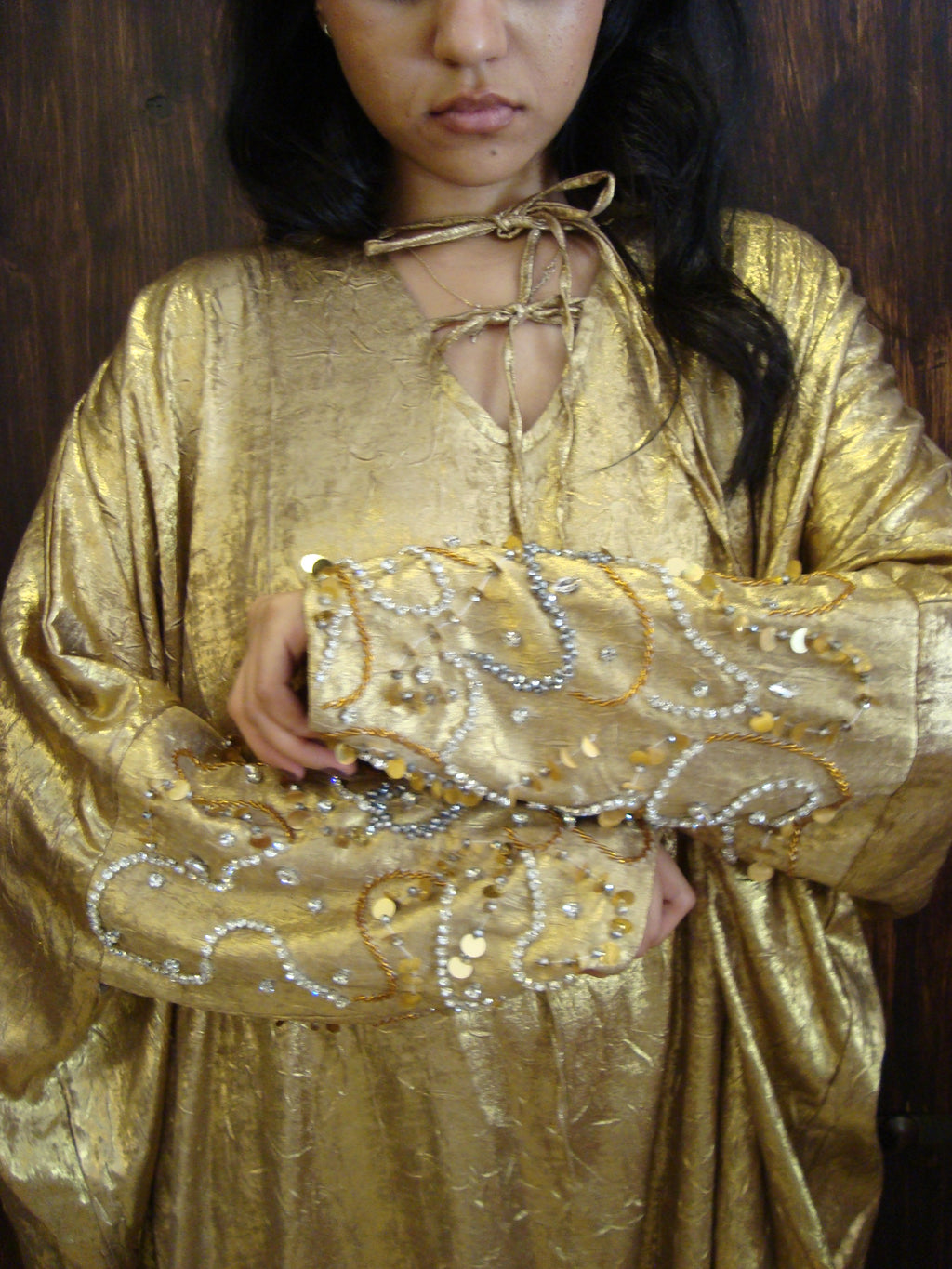 Golden Radiance Embellished Abaya