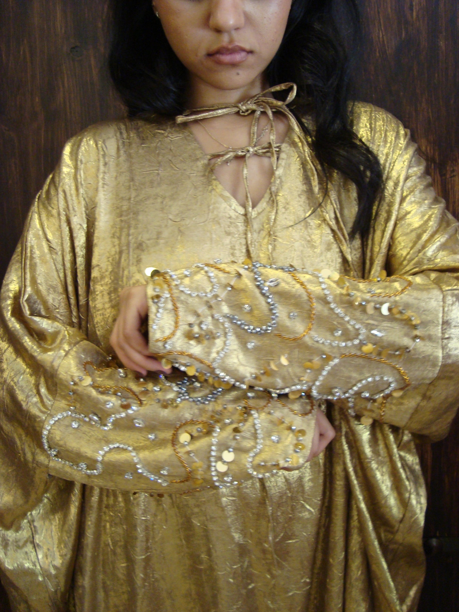 Golden Radiance Embellished Abaya