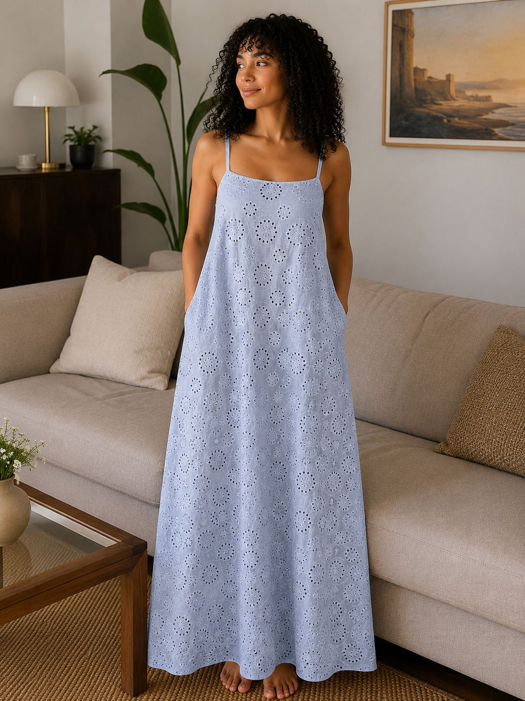 Embroidered Breeze Maxi Dress
