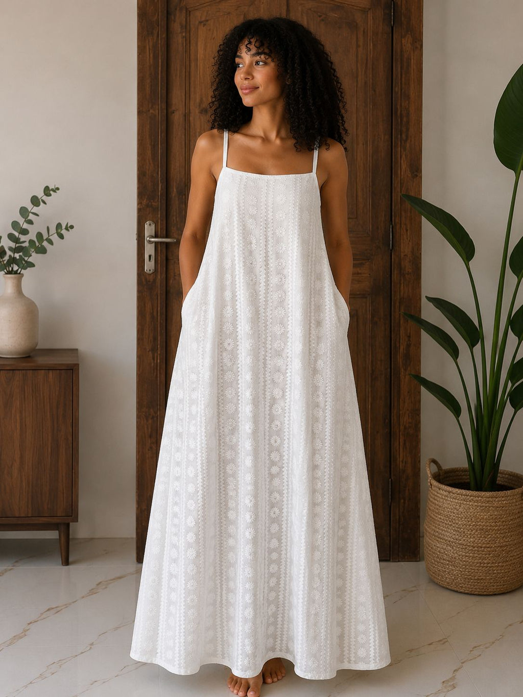 Embroidered Breeze Maxi Dress