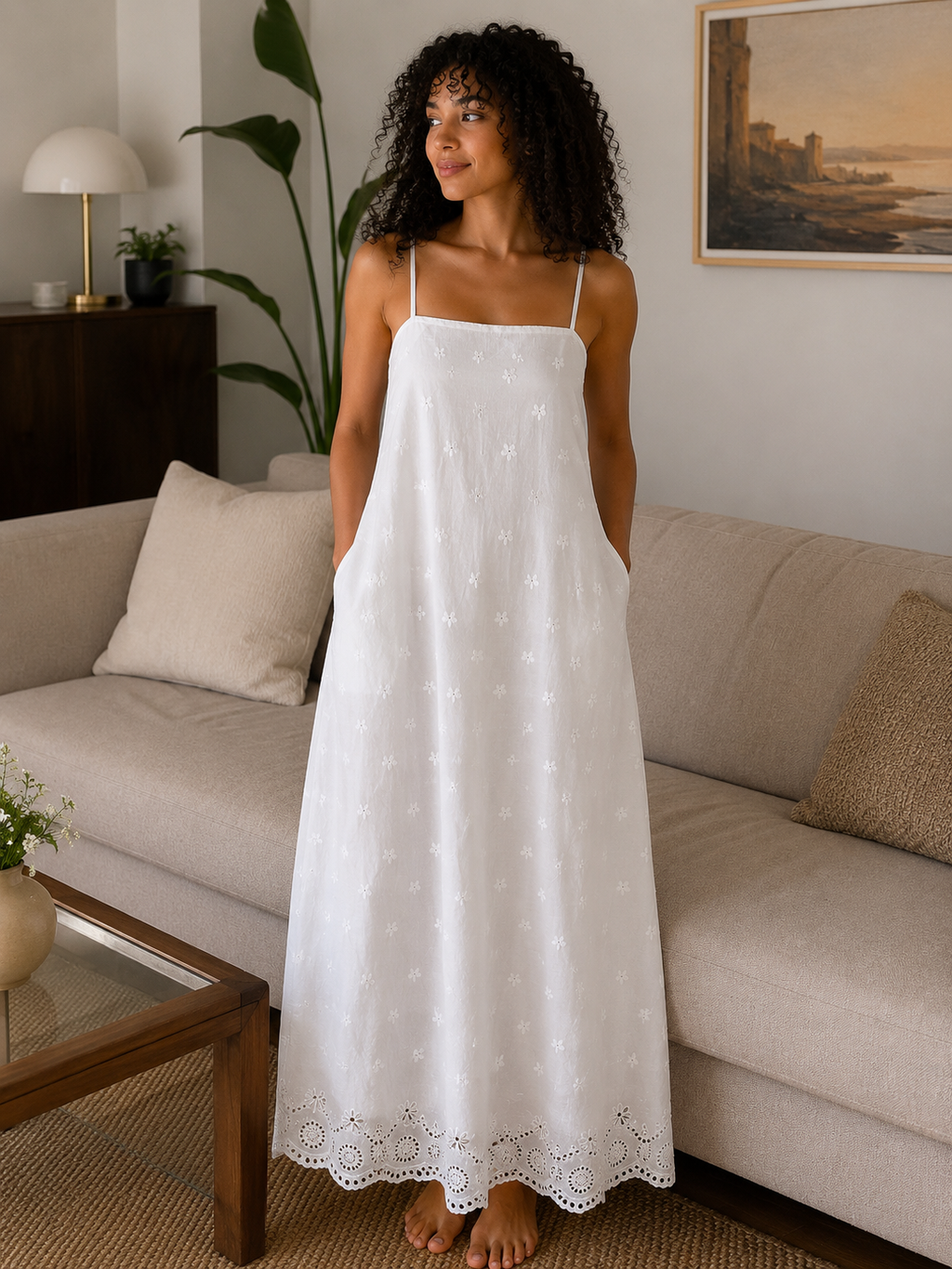 Embroidered Breeze Maxi Dress