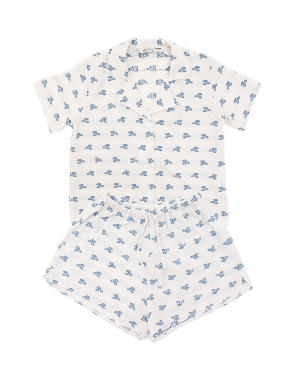 Blue Flower Pajama Set