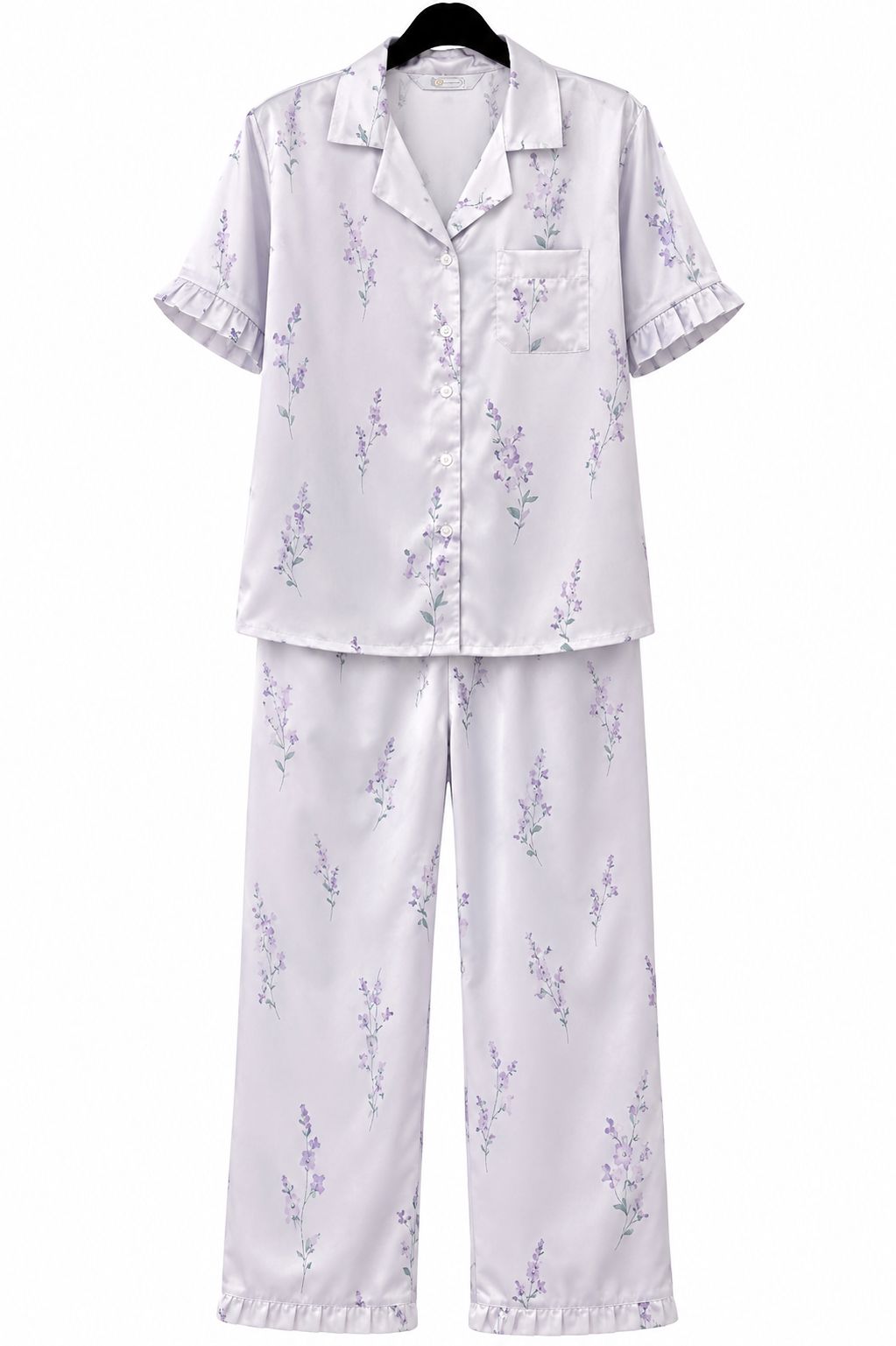 Dreamy Blossom Satin Pajama Set